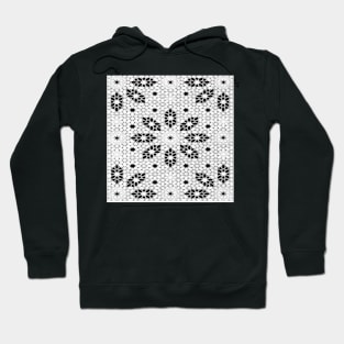 Drawn lacework on white canvas Hoodie